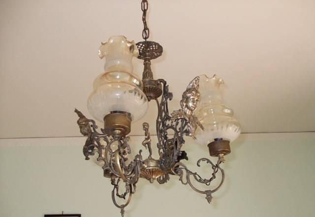 Старинная  итальянская  бронзовая люстра Москва