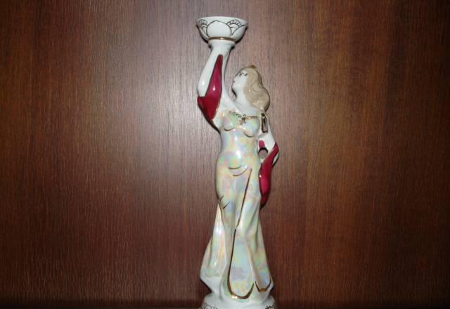 Статуэтка подсвечник Дева фарфор Санкт-Петербург