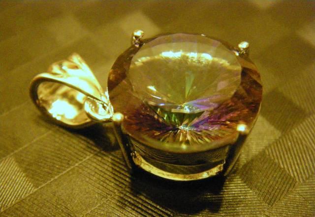 Новая серебрянная подвеска с мистическим топазом Москва