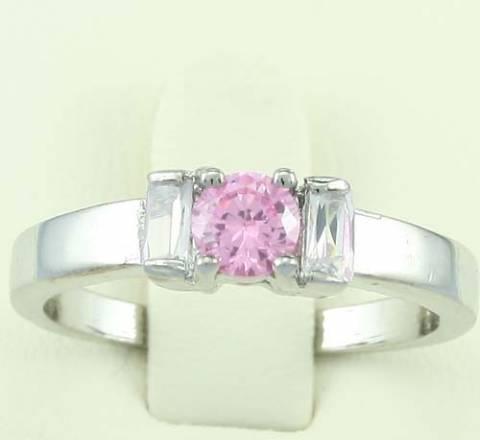 Кольцо с розовым сапфиром (размер 16) Москва