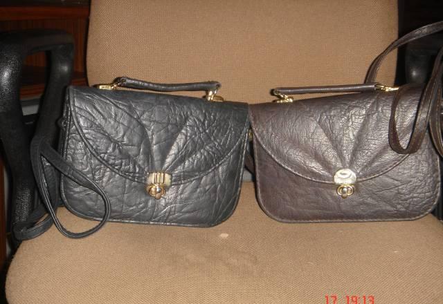 Две кожаные сумки на выбор (чёрная и коричневая) Москва