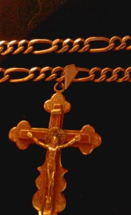 Золотая цепь и крест с бриллиантами Санкт-Петербург