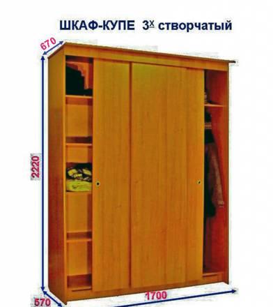 Шкаф-Купе 3-х створчатый Санкт-Петербург
