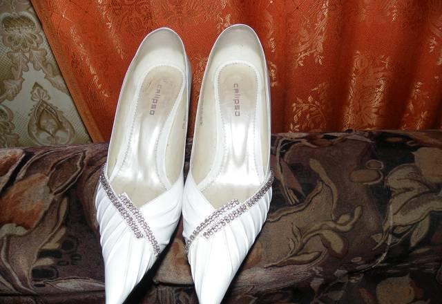 Свадебные туфли Calipso(Италия), белые, 39р-р Москва