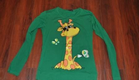 Весёленькая кофта с апликацией "жираф" Москва