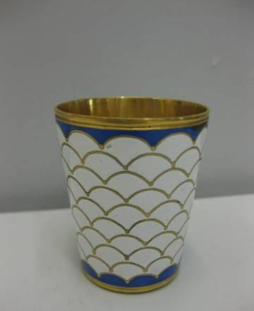 Стопка двухцветная эмаль высота 5см Санкт-Петербург