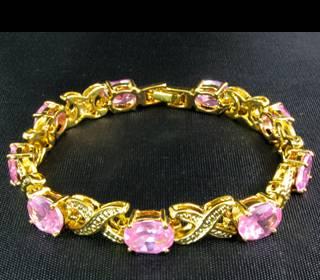 Браслет с розовыми сапфирами Москва