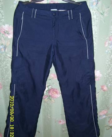 Синие спортивные брюки из плащёвки Москва