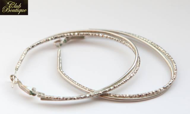 Овальные серьги под серебро, Италия Москва