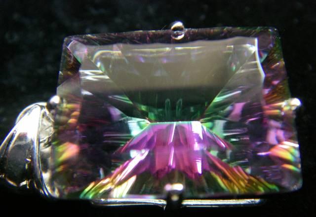 Подвеска из серебра с мистическим топазом Москва