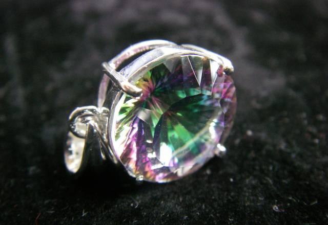 Подвеска из серебра с мистическим топазом Москва