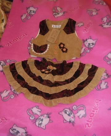 Костюмчик двойка (юбка+жилетка) Москва