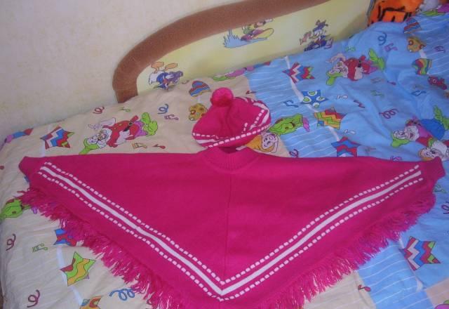 Пончо + беретка Москва