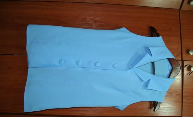 Летний шелковый голубой костюм Москва