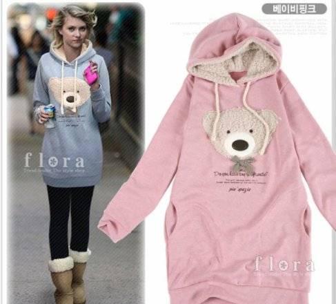 Розовая толстовка с мишкой Москва