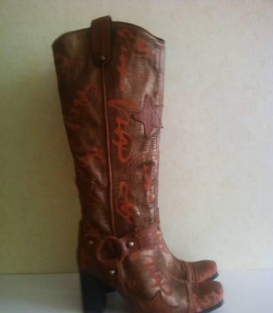 Сапоги рыжие Москва