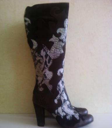 Сапоги коричневые,демисезонные Москва