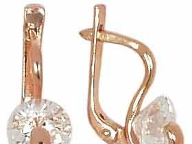 Комплект (серьги+кольцо) позолоченные с фионитами Москва