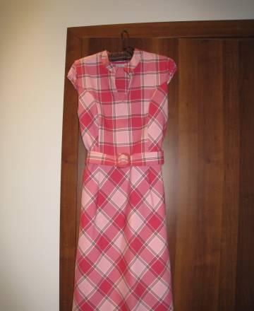 Розовое платье с поясом в стиле ретро, р46 Санкт-Петербург