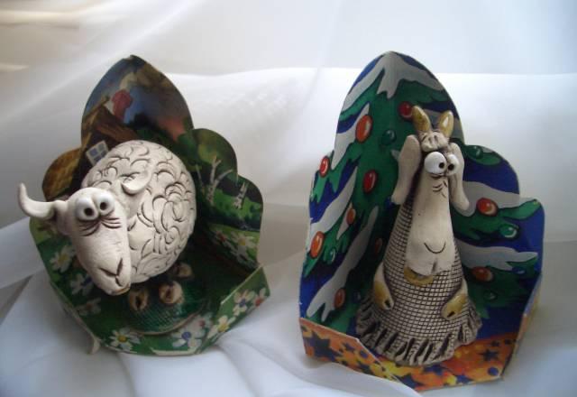 2 статуэтки в виде козла и барана Москва