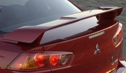 Спойлер штатный для Lancer X "Красный металлик" Москва
