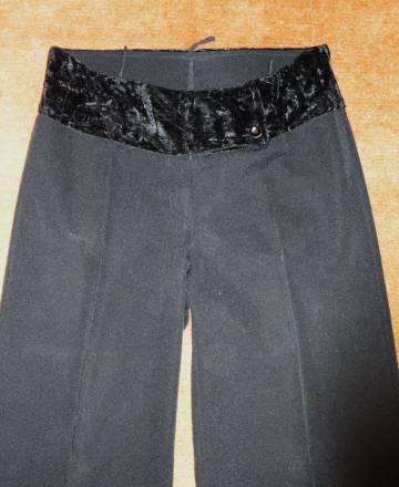 Вечерние брюки со стрелками бархатные вставки Москва