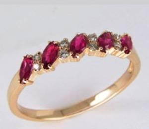 Кольцо с бриллиантами и рубинами Санкт-Петербург