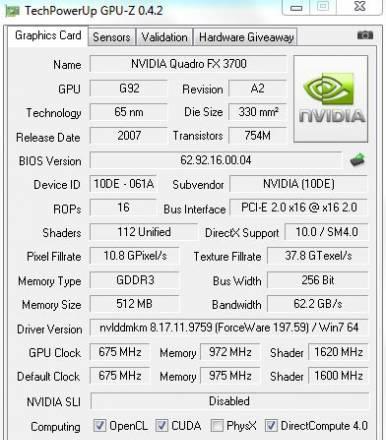 Nvidia Quadro FX 3700 Москва