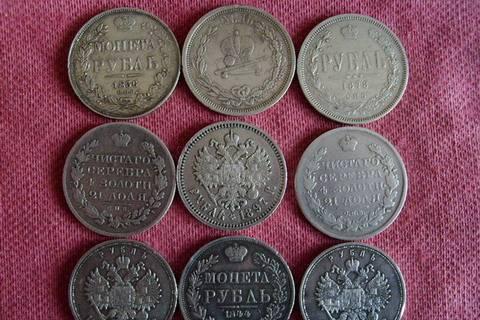 Рубли 1819-1883г Великие Луки