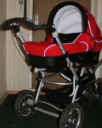 Коляска jane 2 в 1, красная Москва