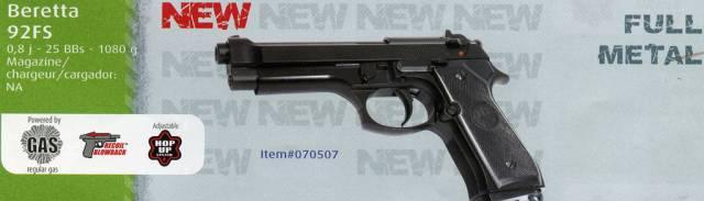 Пистолет для страйкбола / BERETTA 92FS Москва
