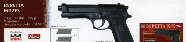 Пистолет для страйкбола Beretta M92FS Москва