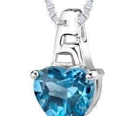 Серебрянная подвеска с натуральным топазом Москва