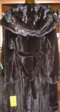 Шуба норковая с капюшоном (махагон)  новая Греция Москва