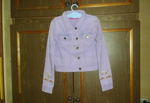 Сиреневый джинсовый пиджак р.128 Санкт-Петербург