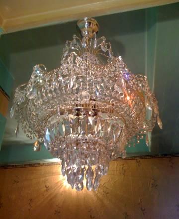 Новая хрустальная люстра на 5 ламп  " Натали" Санкт-Петербург