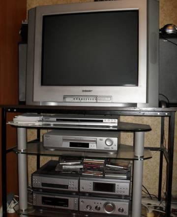 Телевизор+видео-плеер+подставка под аппаратуру Санкт-Петербург