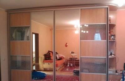 Стильный большой шкаф купе стекло и зеркала Москва