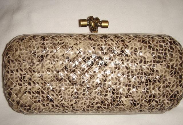 Клатч Bottega Veneta из кожи питона Оригинал Москва