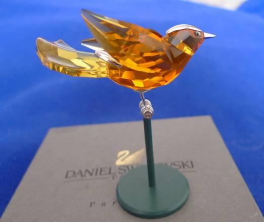 Фигурка  "птичка" Swarovski + серебро 925 пробы Москва