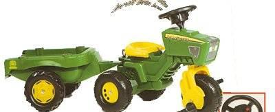 Педальный трактор с прицепом john deere со звуком Москва