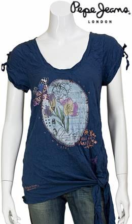 Футболка женская синяя, Pepe Jeans Москва