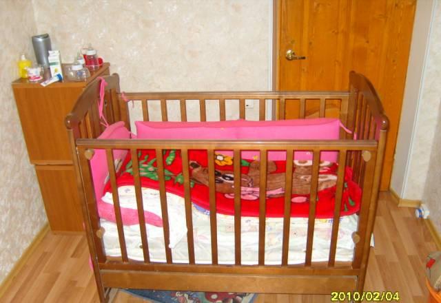 Детская кроватка Можга Карапуз С-355 + 2 матраца Люберцы