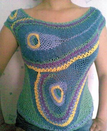 Вязанный эксклюзивный летний топ Москва