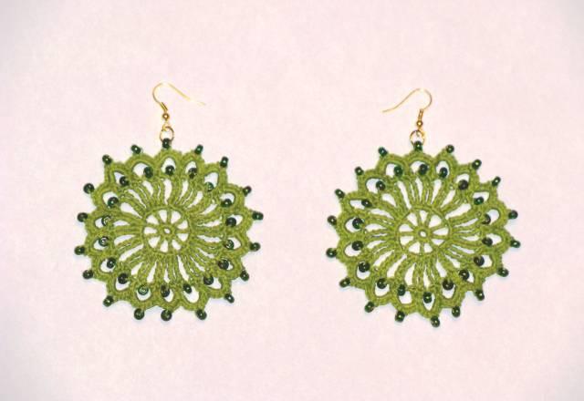 Серьги "Зеленая неоготика" Санкт-Петербург