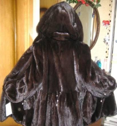 Шуба норковая "Баллончик" с капюшоном новая Греция Москва