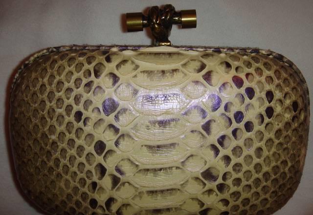 Клатч Bottega Veneta из кожи питона Оригинал Москва