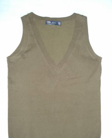 Жилетка zara цвета хаки размер м Москва