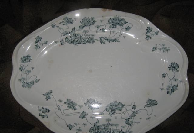 Блюдо керамическое царской поры 32х48 "Кузнецов" Москва