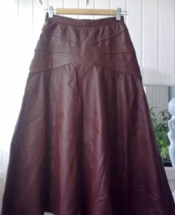 Юбка кожа, длина 80см (б/у Москва